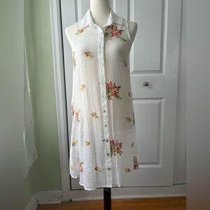 Rose & Everly Floral Embroidered sheer dress size M